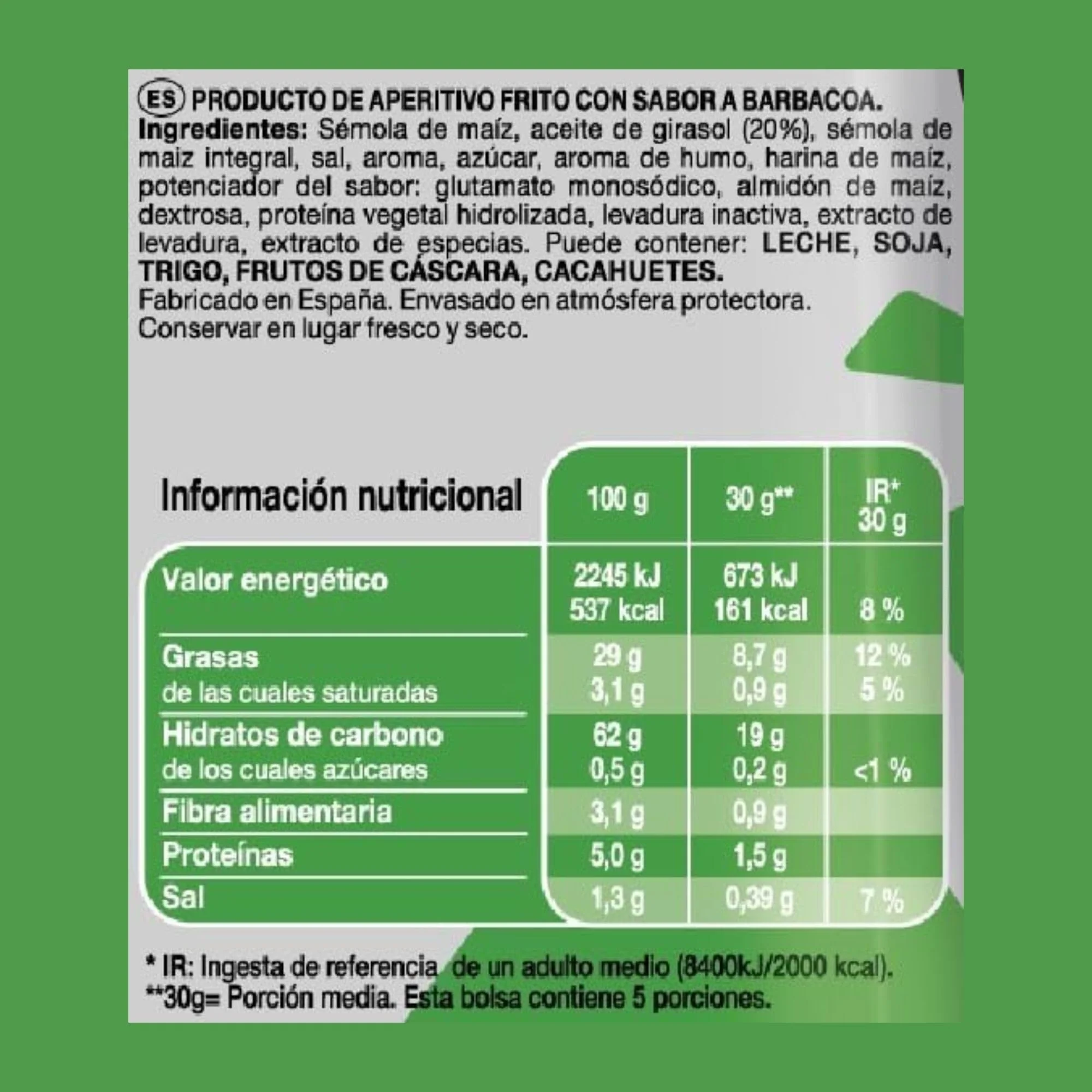 Pack Gublins Sabor Barbacoa - Pack de 8 Bolsas Individuales de Aperitivo Crujiente de Ma?z ? Ideal para Picar ? Bolsa 135g x 8 - Imagen 6