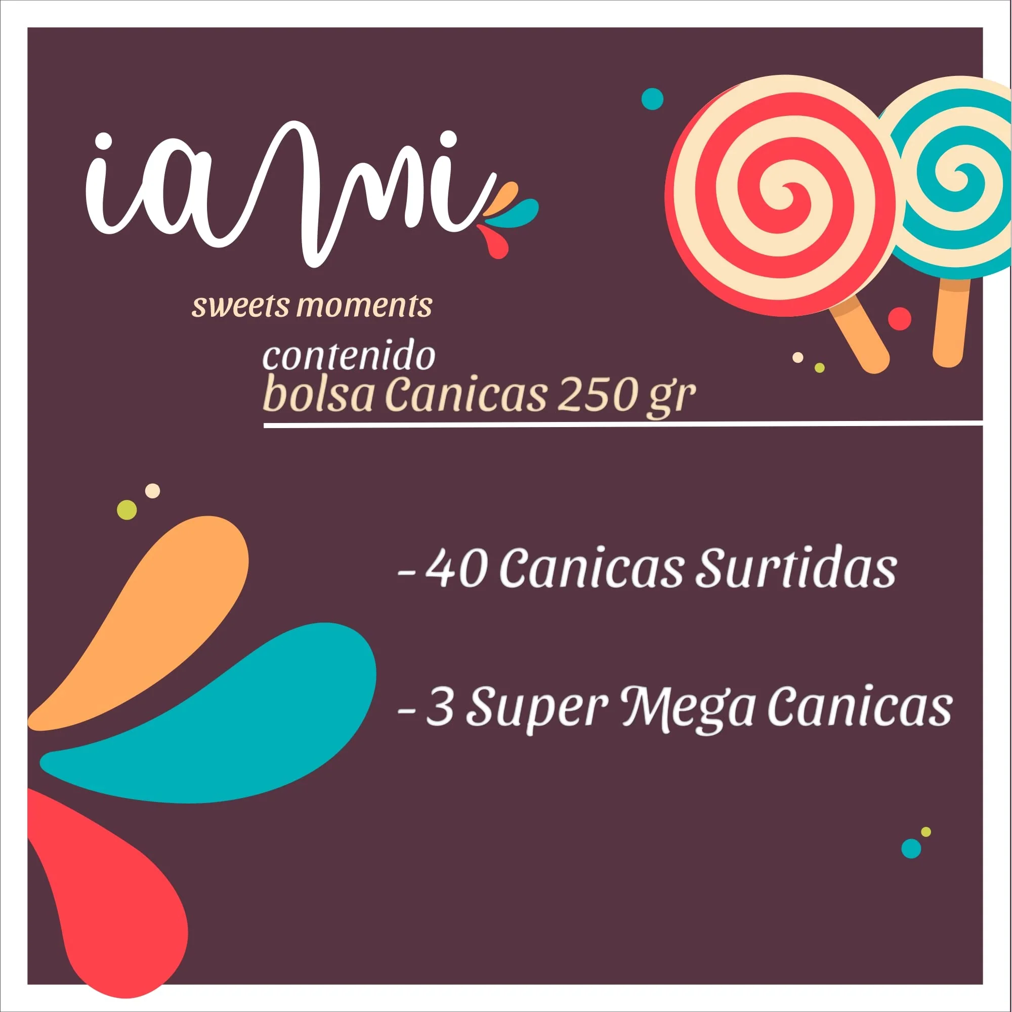 IAMI Canicas Surtidas de 250 Gramos - 40 Canicas de Cristal + 3 Super Mega Canicas. Canicas de Cristal Trasparentes, Marmoladas, Chinas - Imagen 2