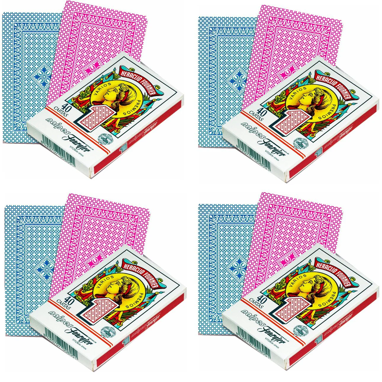 Pack de 4 Baraja española. 40 Cartas. En Caja de cartón - Imagen 2