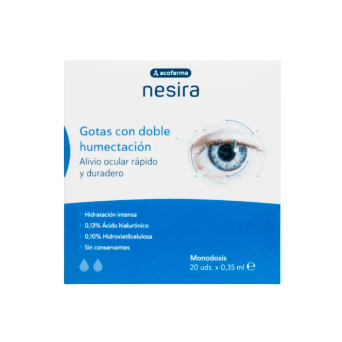 Nesira Gotas monodosis con doble humectación 20 unidades