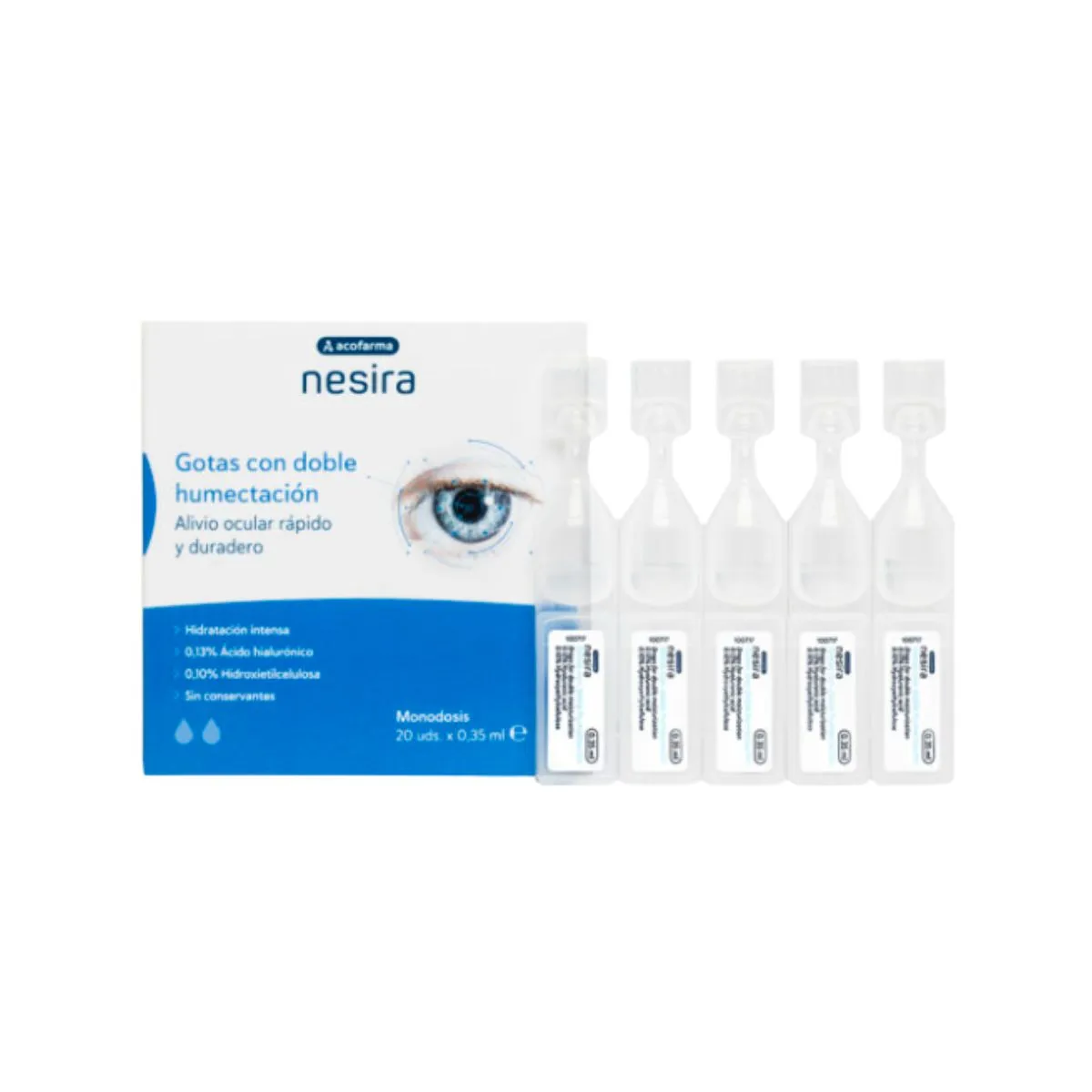 Nesira Gotas monodosis con doble humectación 20 unidades - Imagen 2